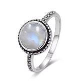 RIN STERLING SILVER MOONSTONE RING